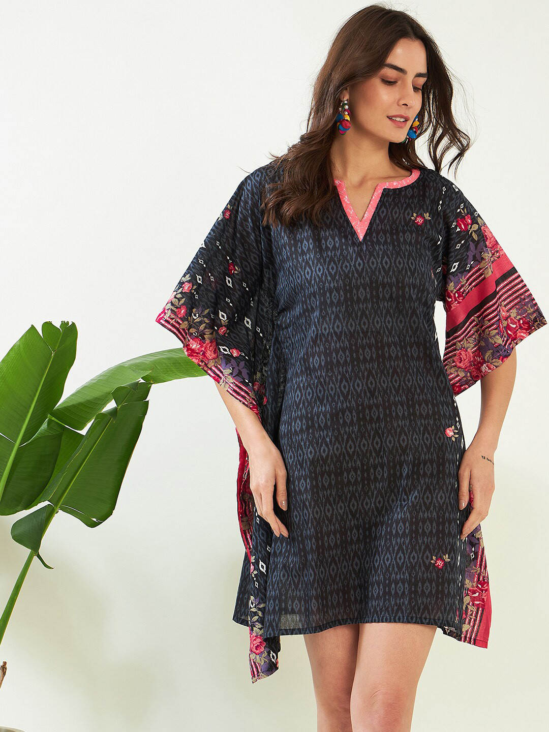 The Kaftan Company Printed Kaftan Cover up Top