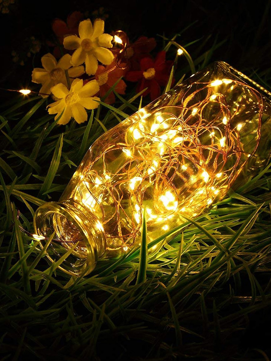 Homesake 5m Warm White Waterproof More than 360 LEDs Rice Shape 4 Piece String Lights