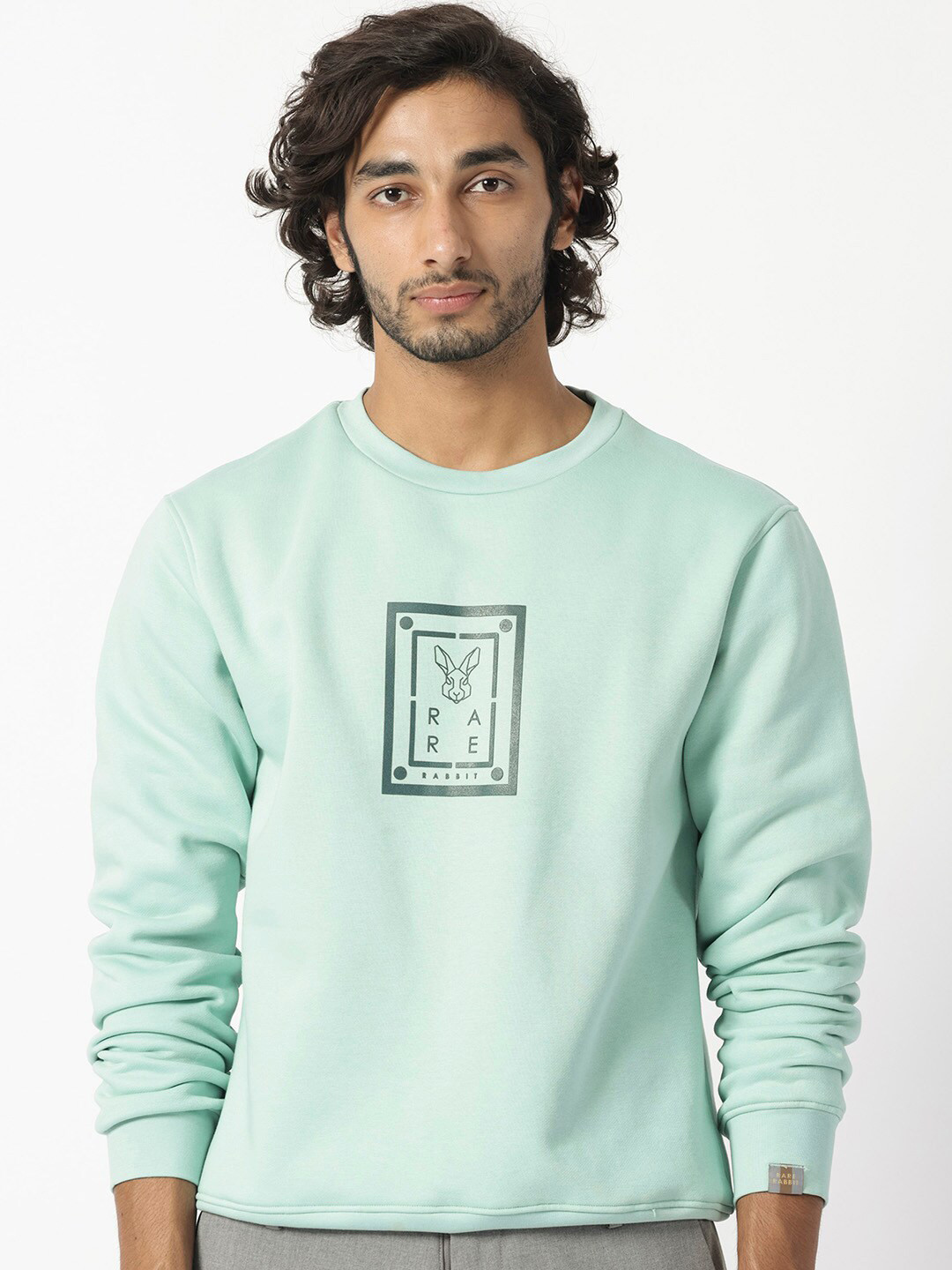 RARE RABBIT Men Sweeney Graphic Print Sweatshirt