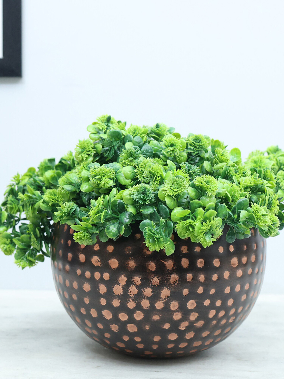 Homesake Copper Toned Hammered Design Metal Small Planter