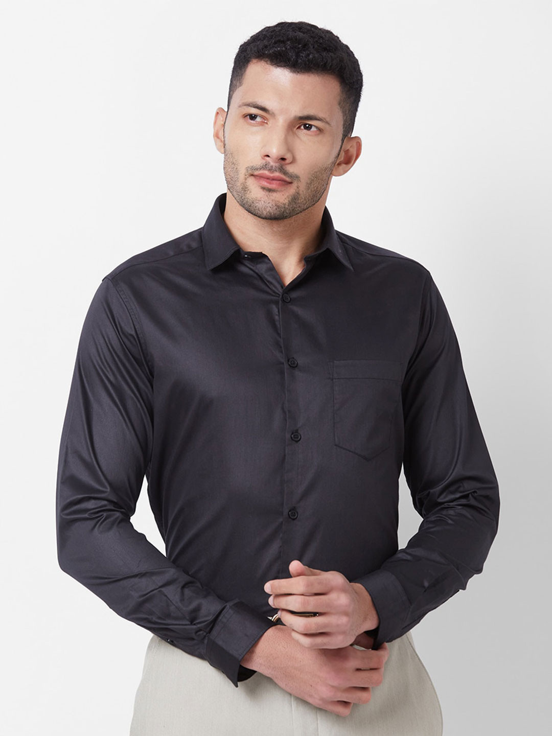 Kenneth Cole Premium Slim Fit Spread Collar Pure Cotton Formal Shirt