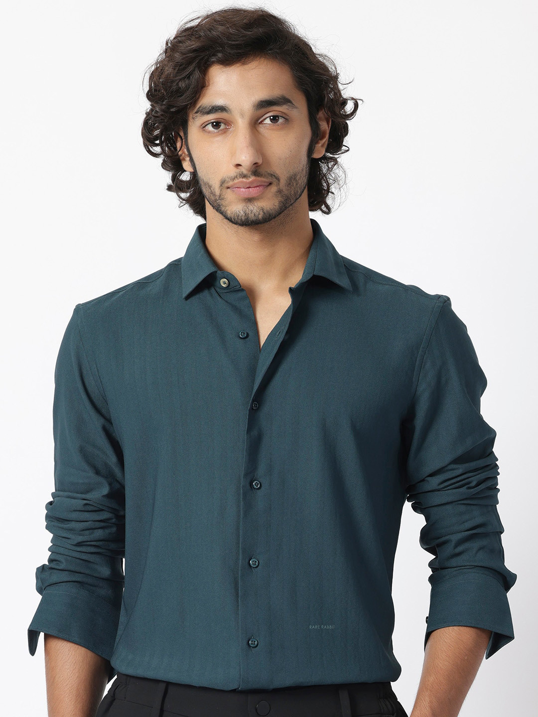 RARE RABBIT Men Me Regular Fit Spread Collar Regular Fit Shirt