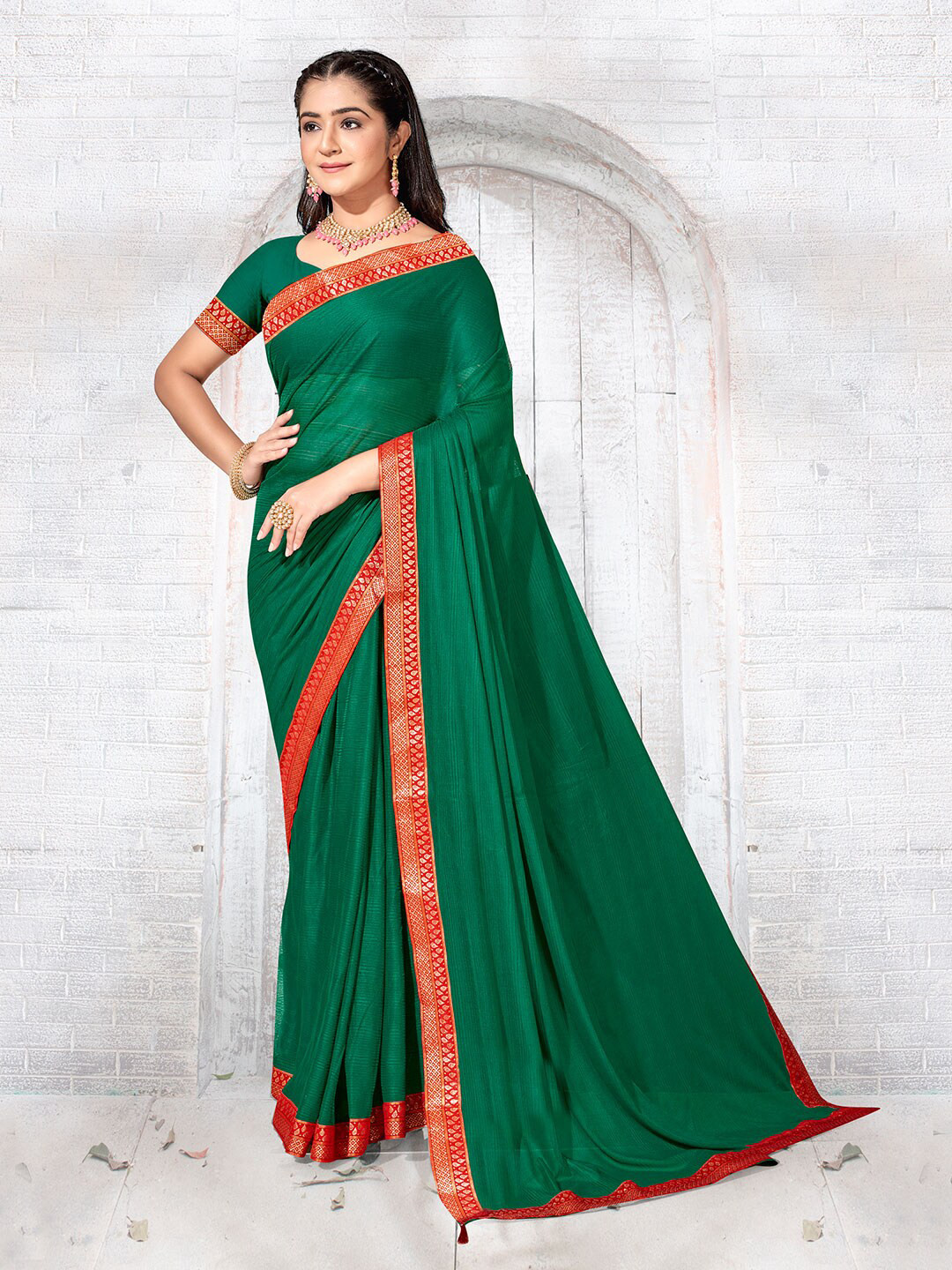 Anouk Woven Design Border Saree
