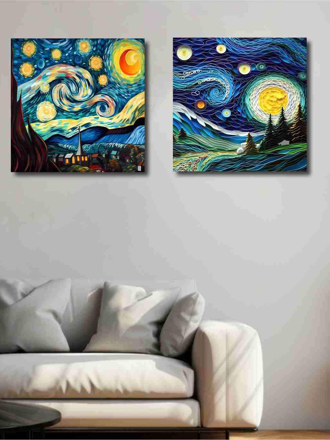 SAF Canvas 2 Piece Wall Square Paintings Wall Art