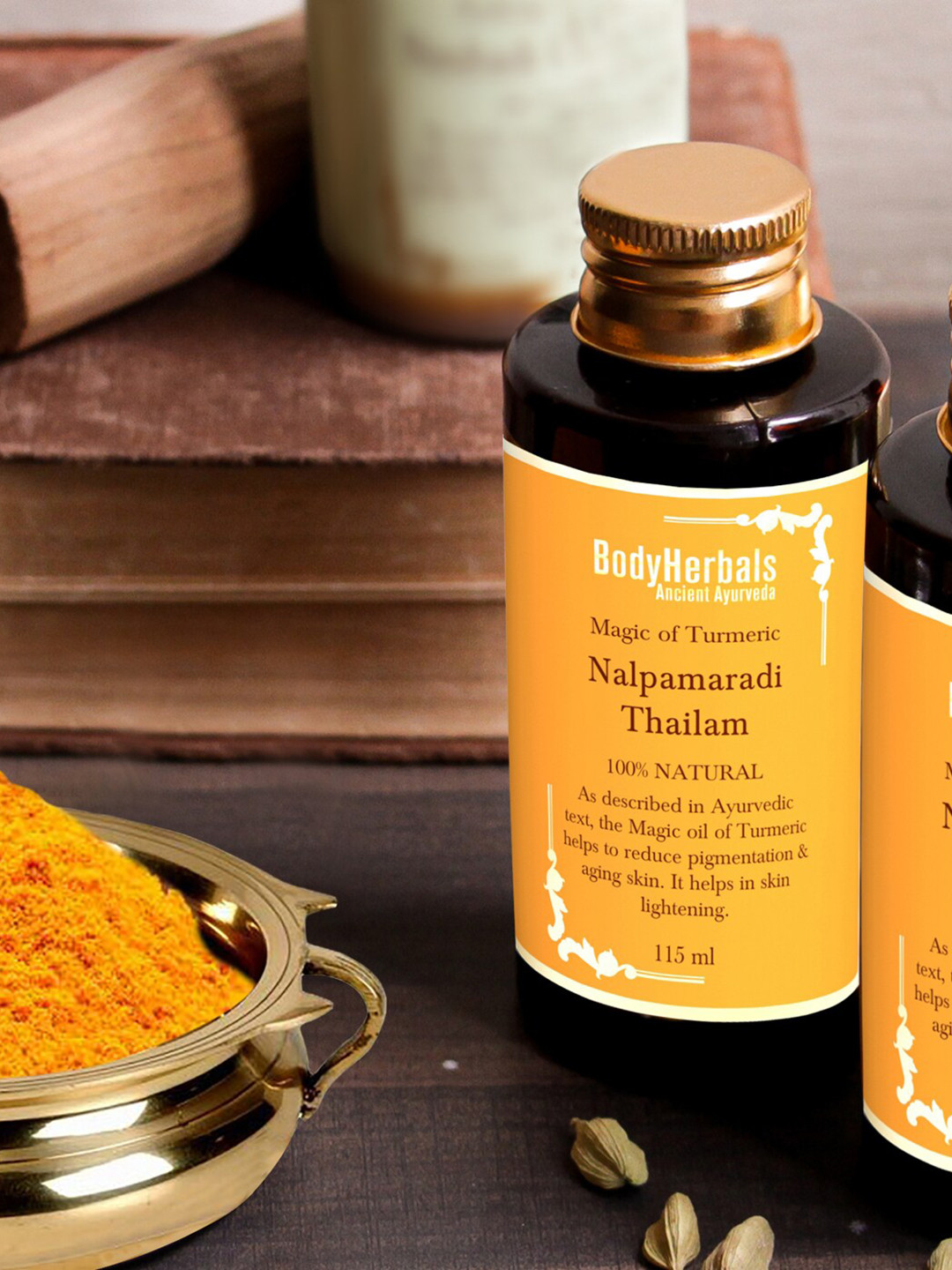 BodyHerbals Ancient Ayurveda 100% Natural Nalpamaradi Thailam Face & Body Oil - 115ml