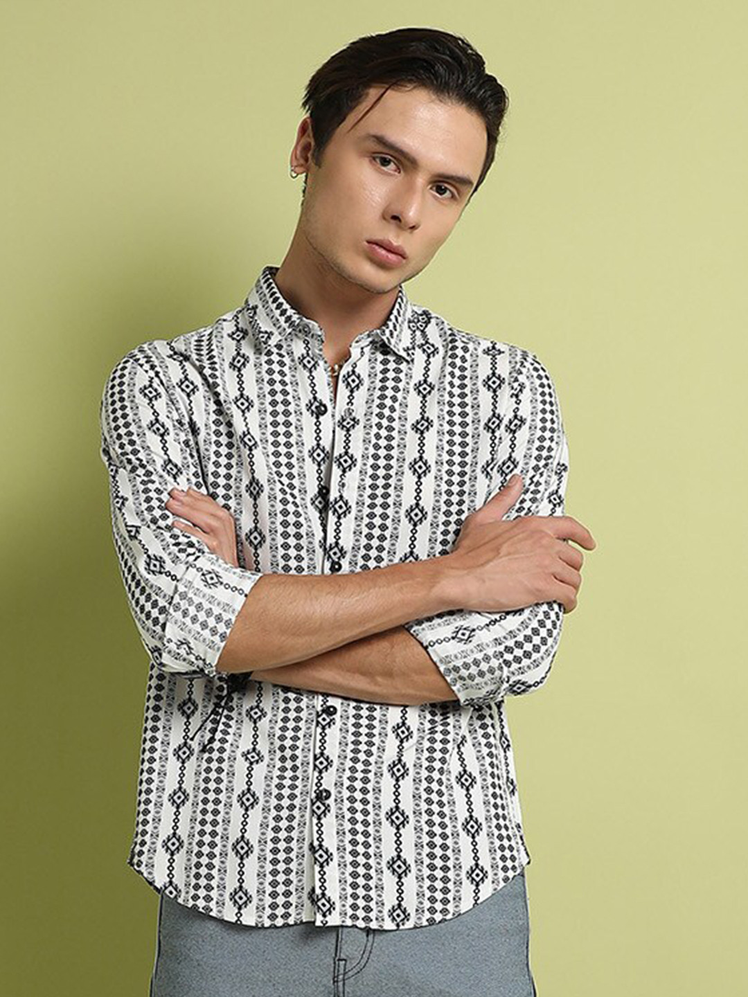 Campus Sutra Ethnic Motifs Printed Classic Casual Shirt