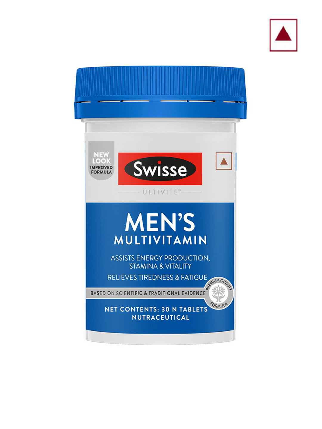 Swisse Men Ultivite Multivitamin Supplements For Energy Stamina & Vitality - 30 Tablets