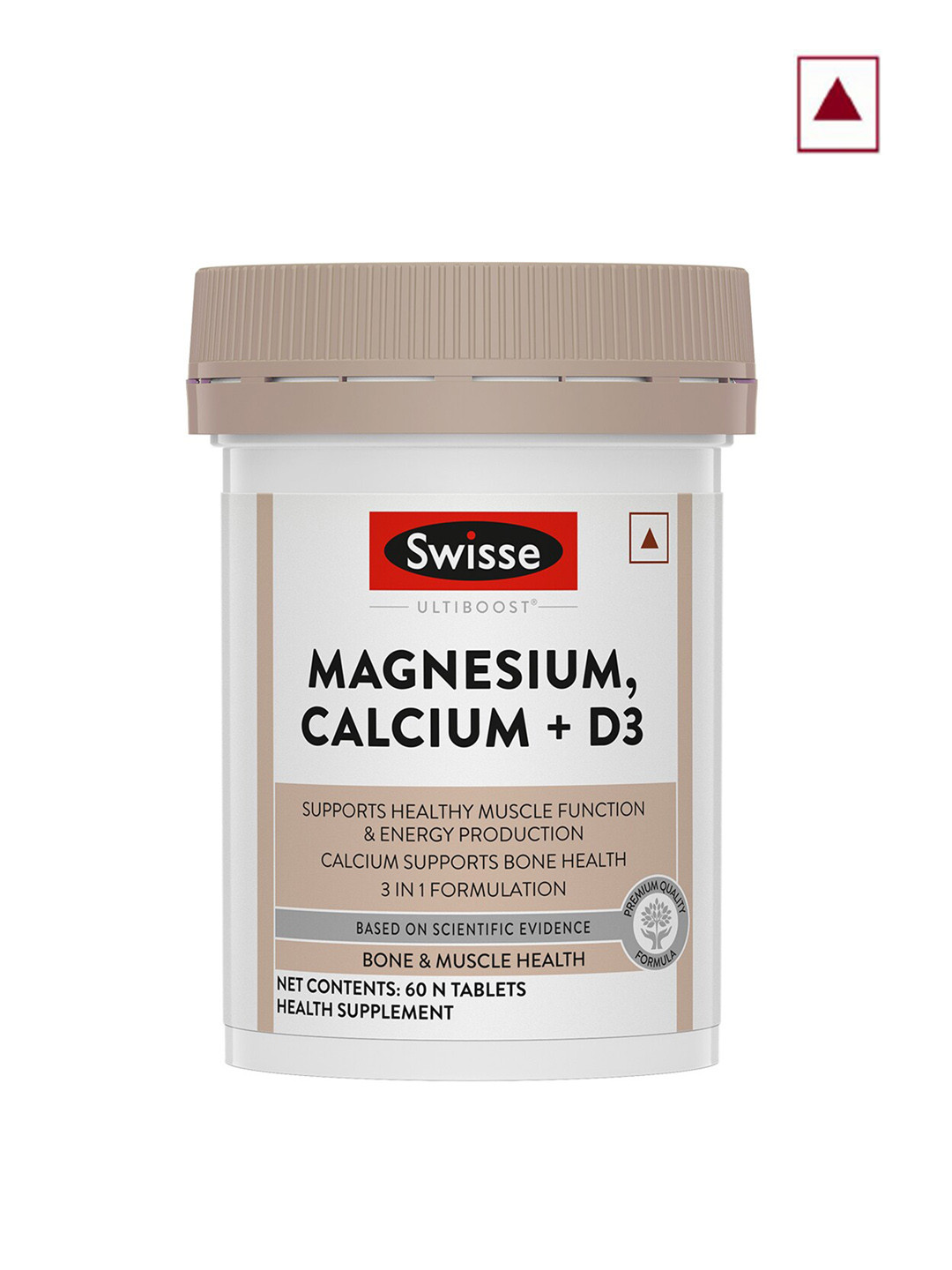 Swisse Ultiboost Magnesium Calcium+D3 Tablets for Bone & Muscle Health - 60 Tablets