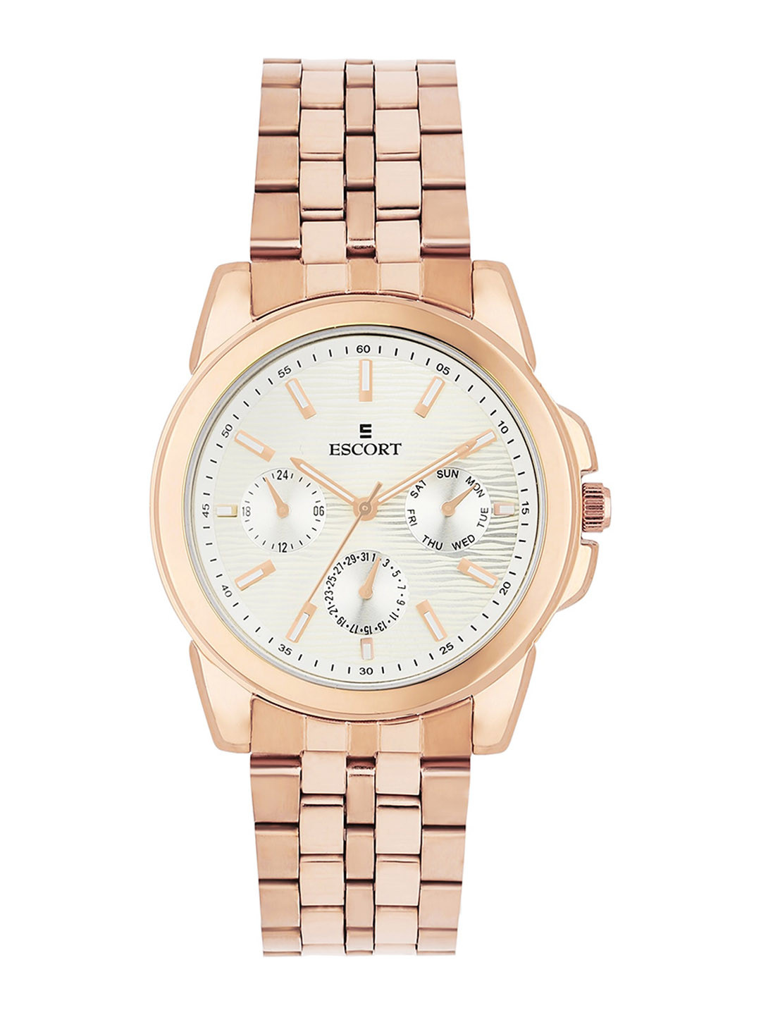 Escort Men Textured Dial & Straps Analogue Watch E24507444RGM1