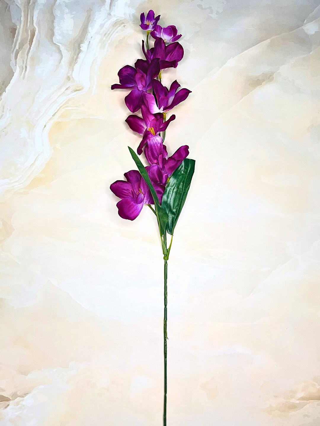 Akaar Purple & Green 5 Pieces Artificial Flower Orchid Sticks