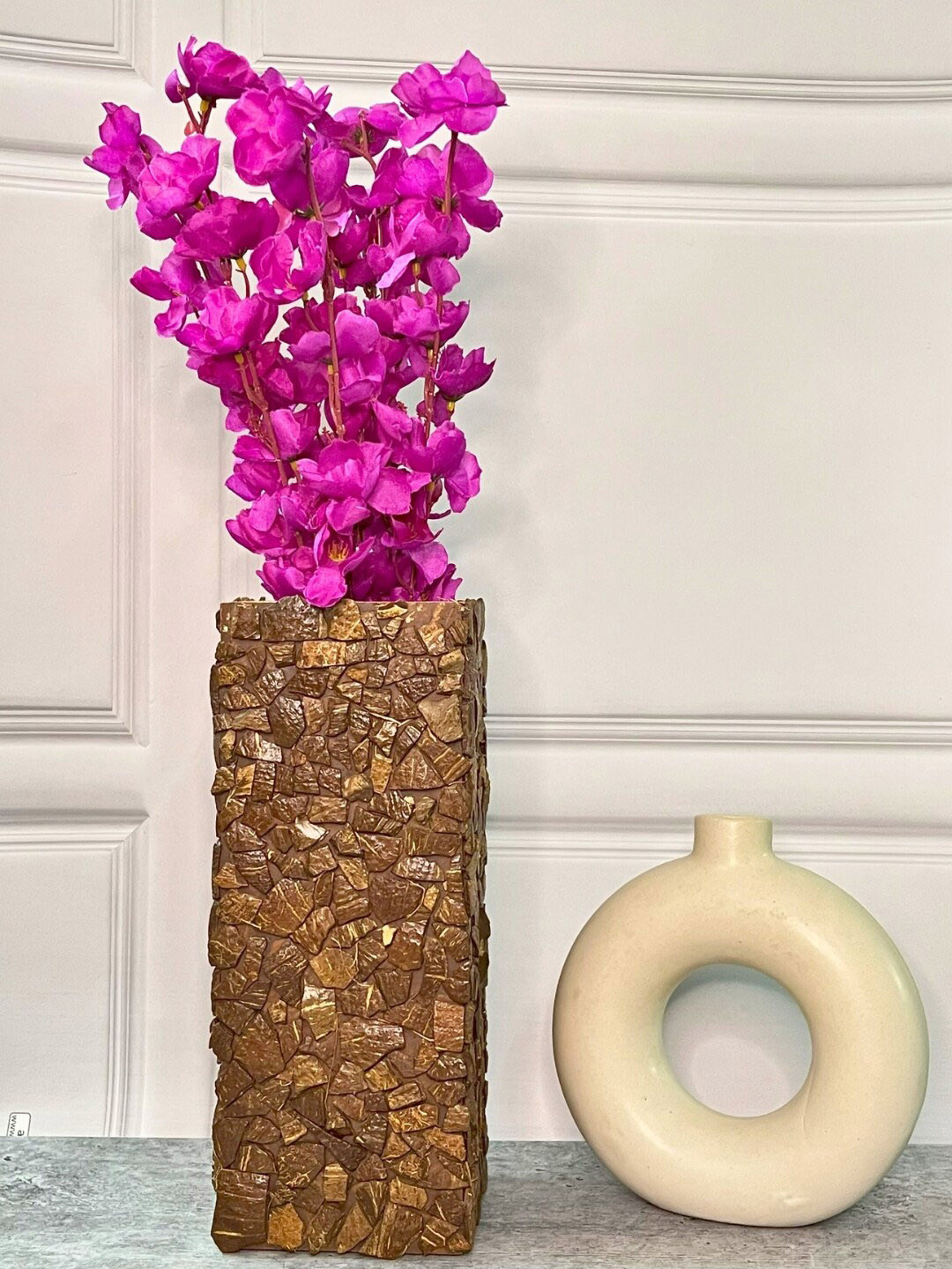 Akaar Purple 2 Pieces Artificial Cherry Blossom Flower Sticks