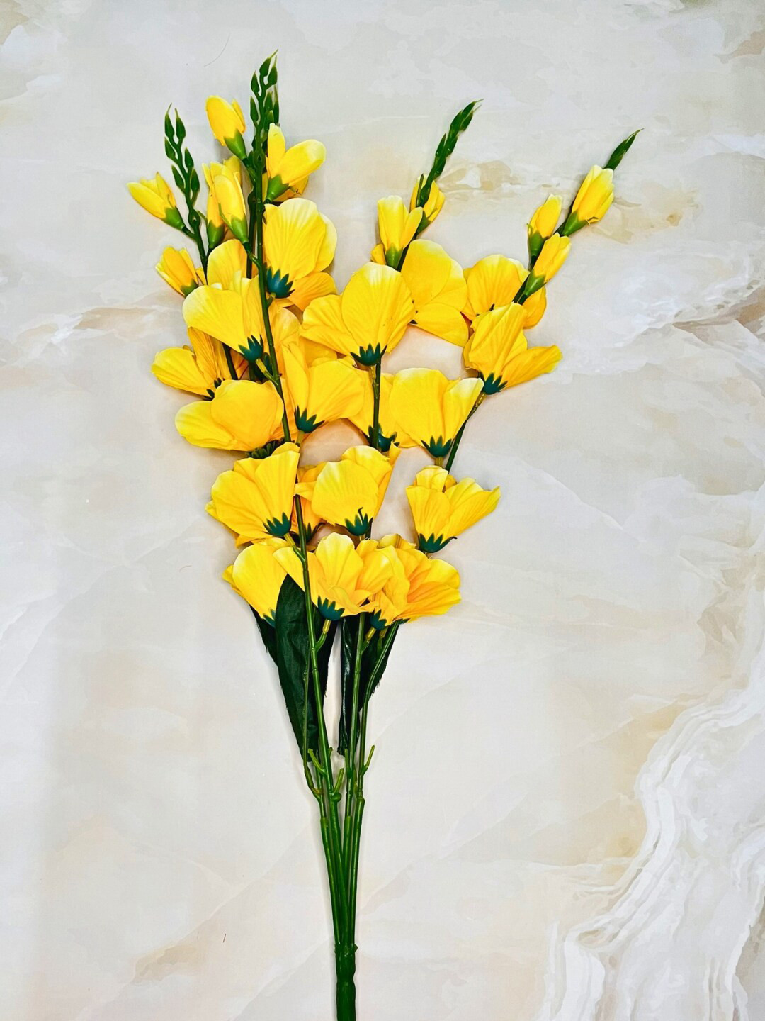 Akaar Yellow & Green Gladiolus Artificial Flowers