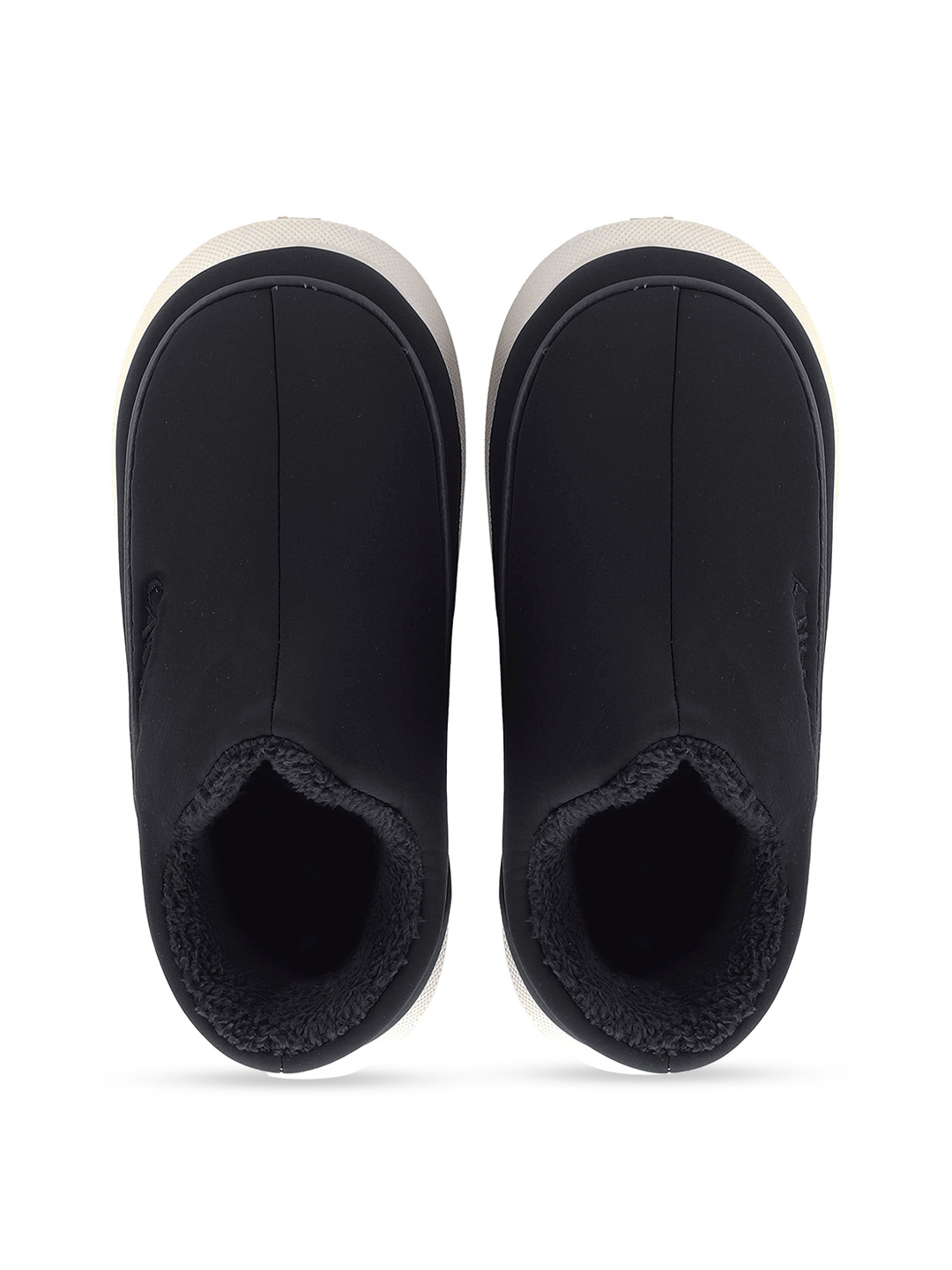 CASSIEY Women Contrast Sole Winter Fur Slip-On Sneakers