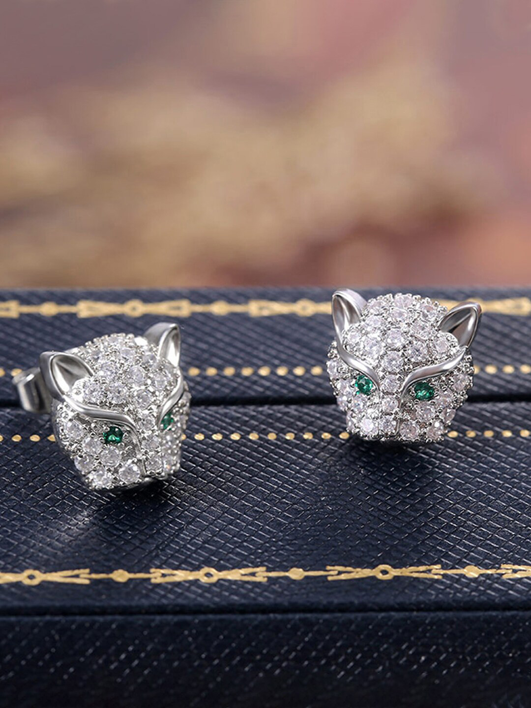 Designs & You Silver-Plated Animal Shaped Stud Earrings