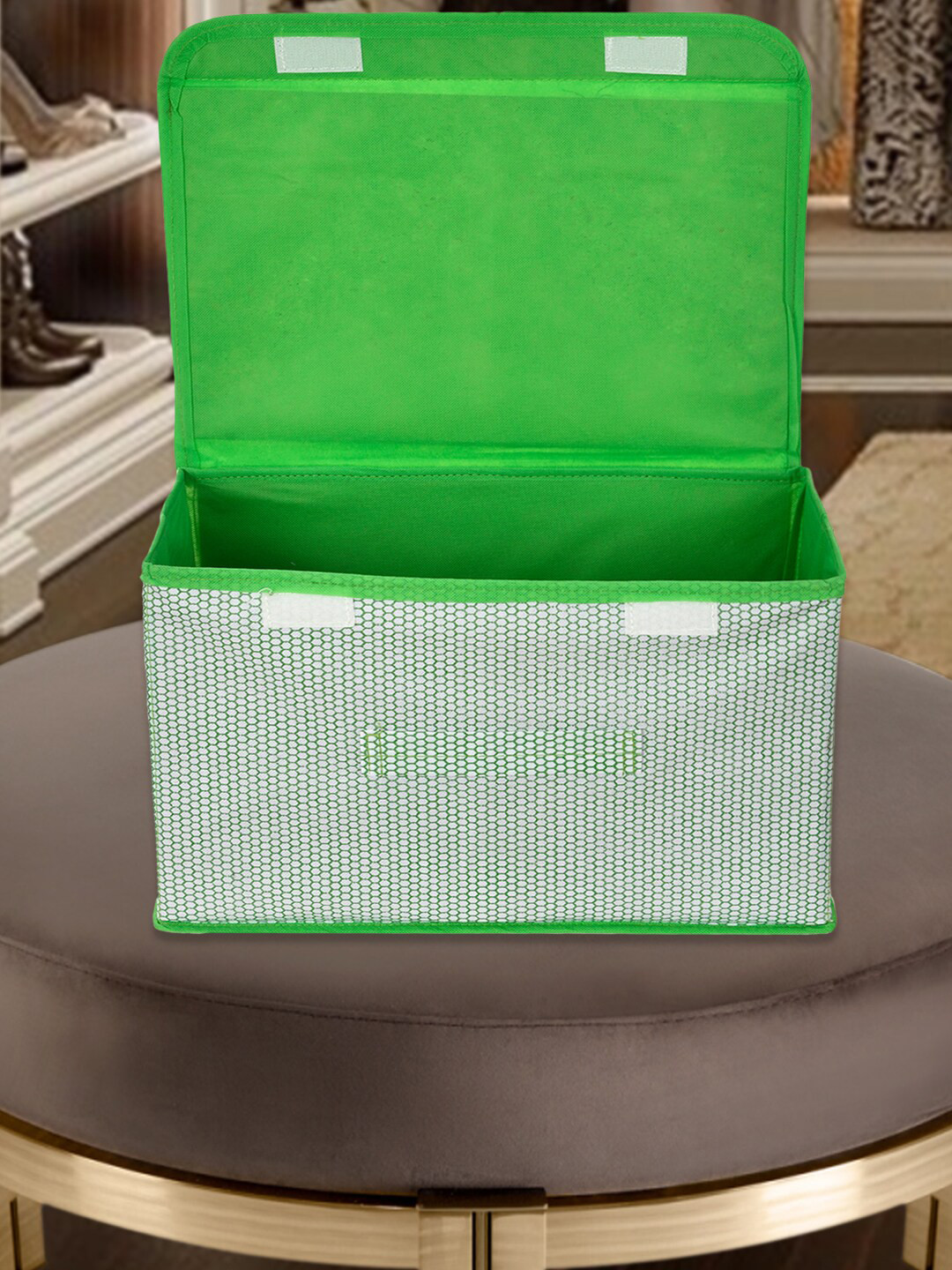 Kuber Industries Green 2-Pieces Self Design Drawer Organisers
