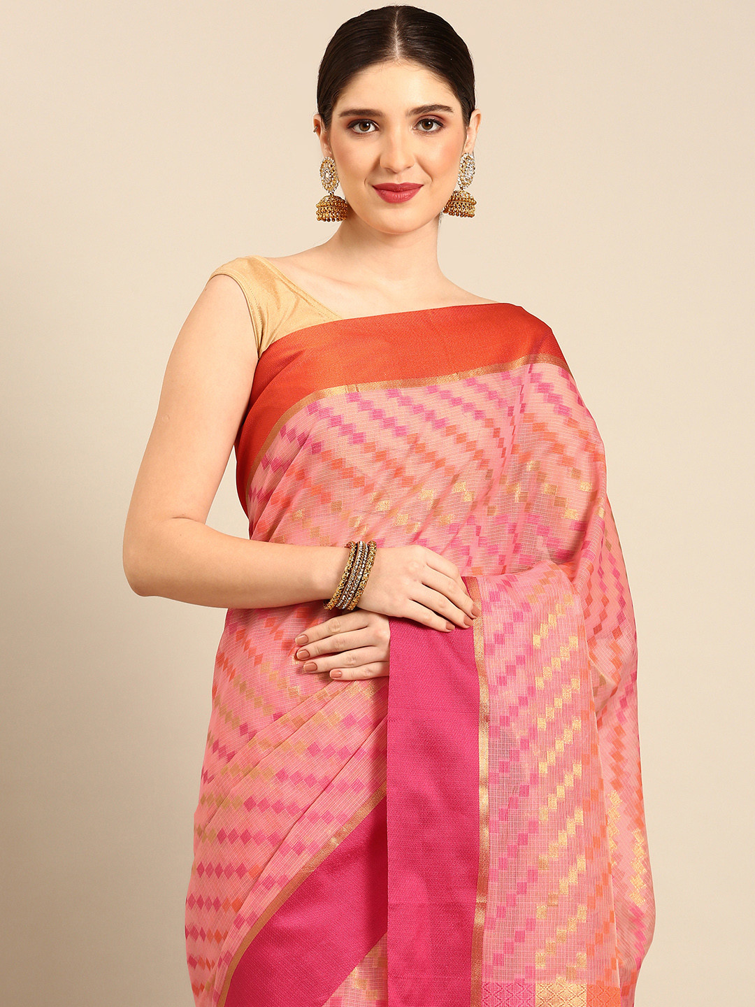 Rupeshwari Woven Design Zari Handloom Banarasi Saree