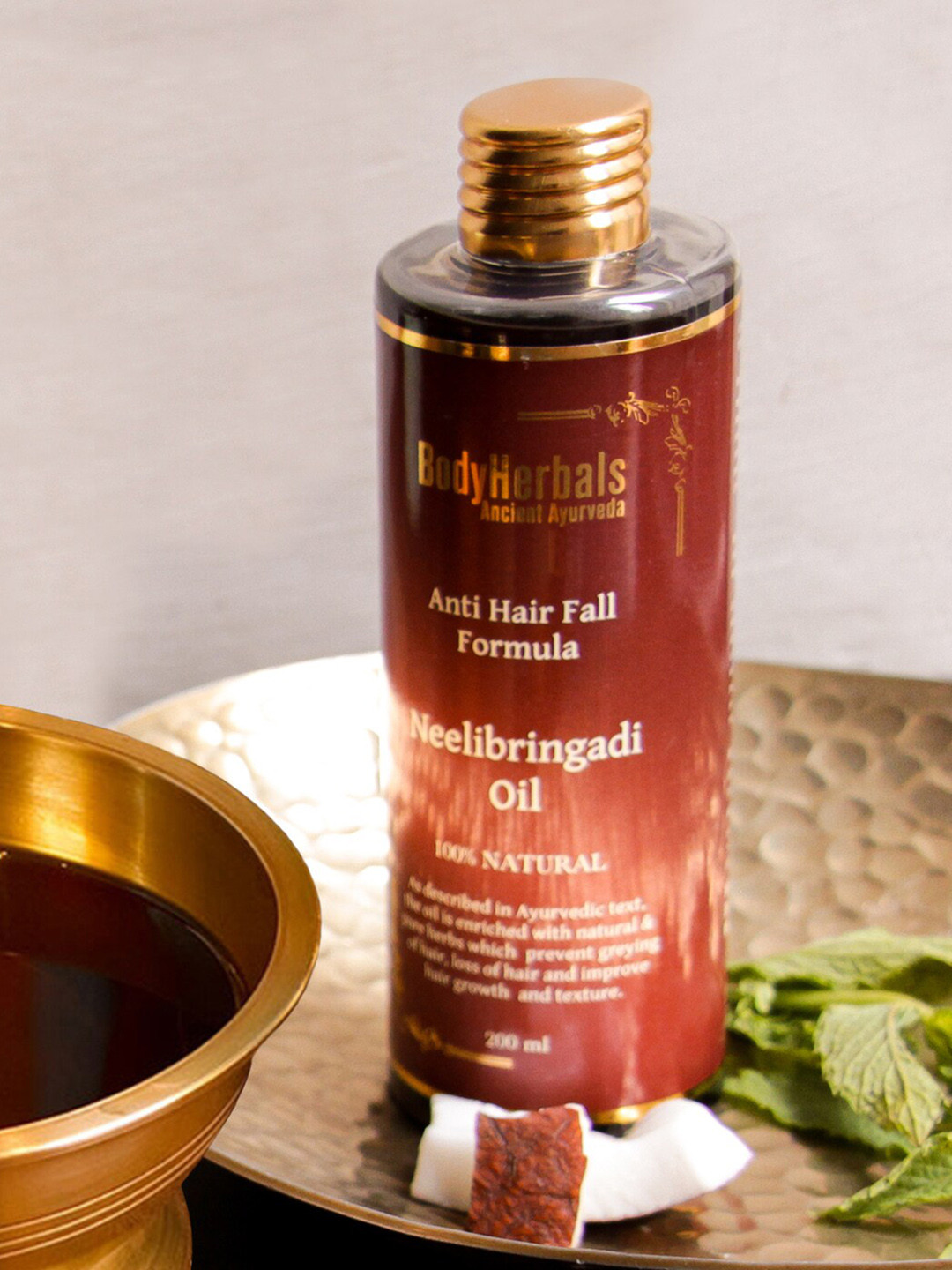 BodyHerbals Anti-Hair Fall Formula Neelibringadi Natural Hair Growth Oil - 200 ml