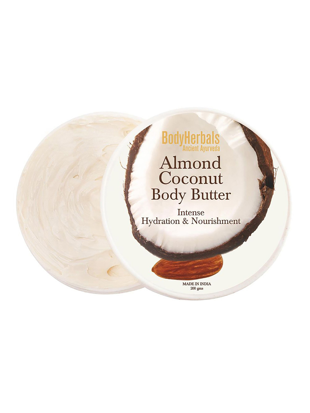 BodyHerbals Almond Coconut Body Butter - 200gm