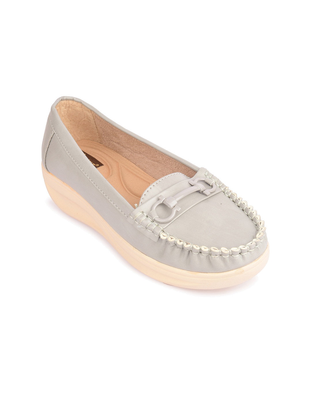 DESI COLOUR Women Padded Insole Horsebit Loafers