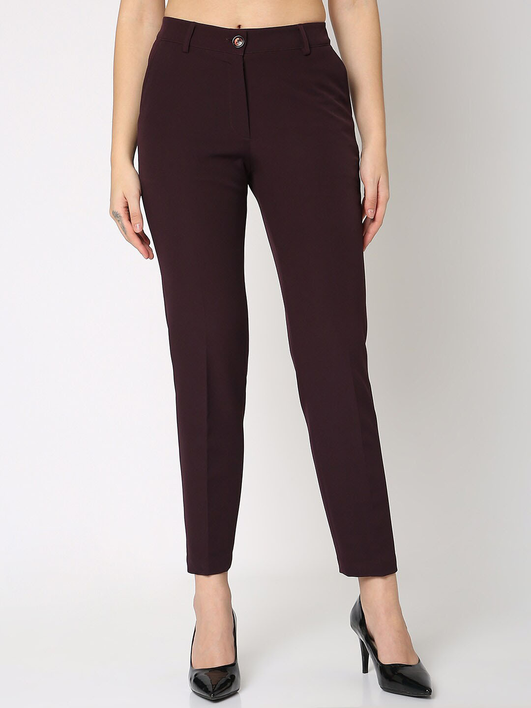 NOT SO PINK Women Slim Fit Comfort Formal Trousers