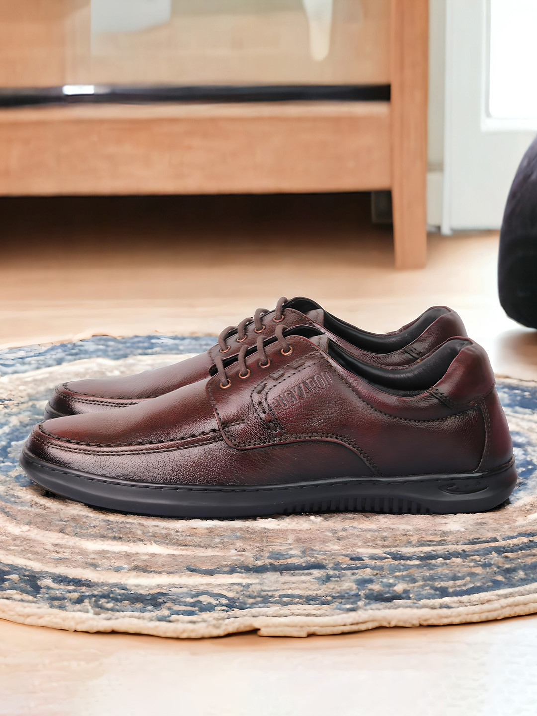 Buckaroo Men Orvil Textured Leather Derbys