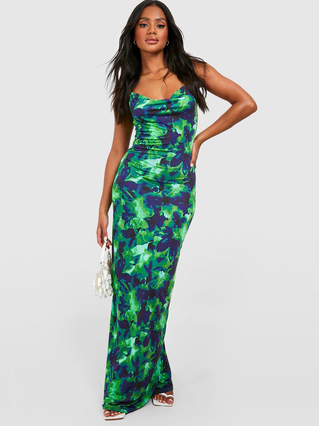 Boohoo Floral Print Maxi Dress