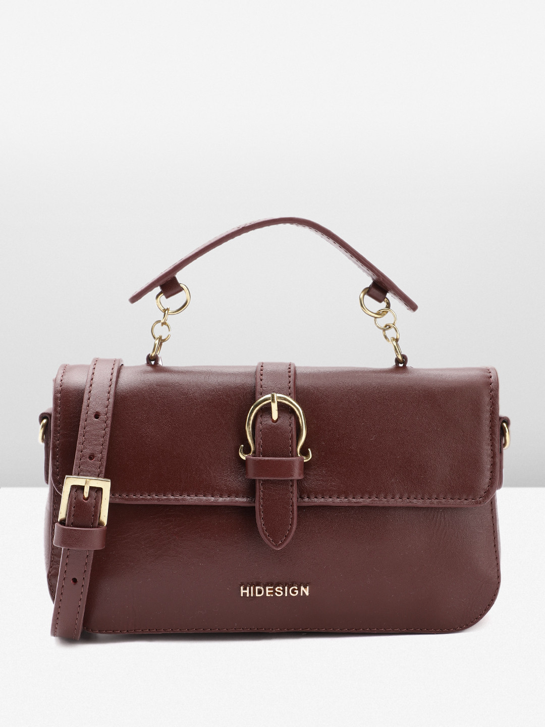 Hidesign Leather Structured Satchel Bag