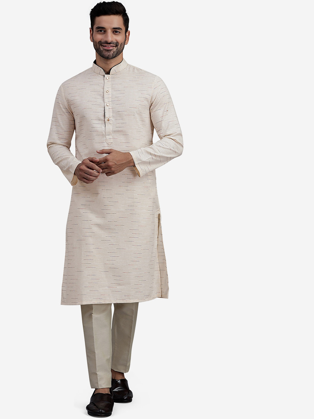 THE KURTA COMPANY Self Designed Thread Work Kurta