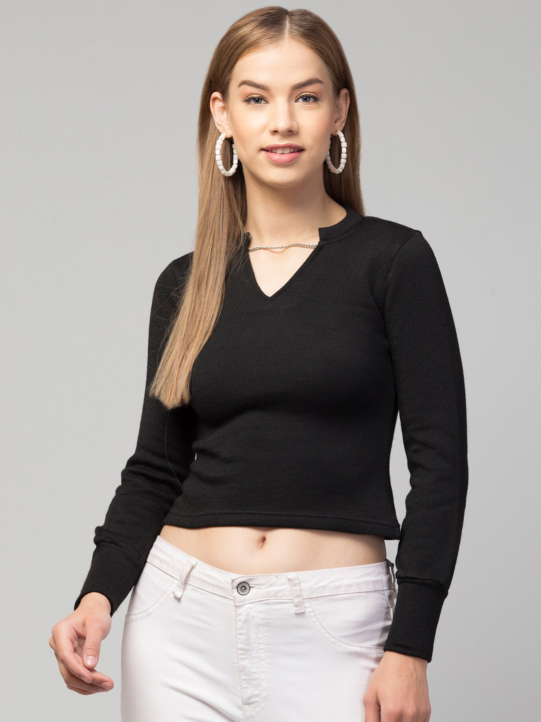 Chemistry Black Crop Top