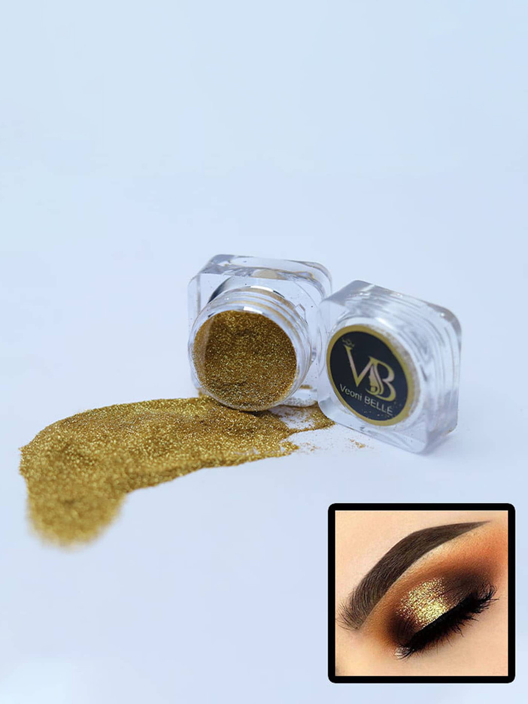 Veoni BELLE Waterproof Pure Gold Pigment Powder Glitter Eyeshadow Palette (5g)