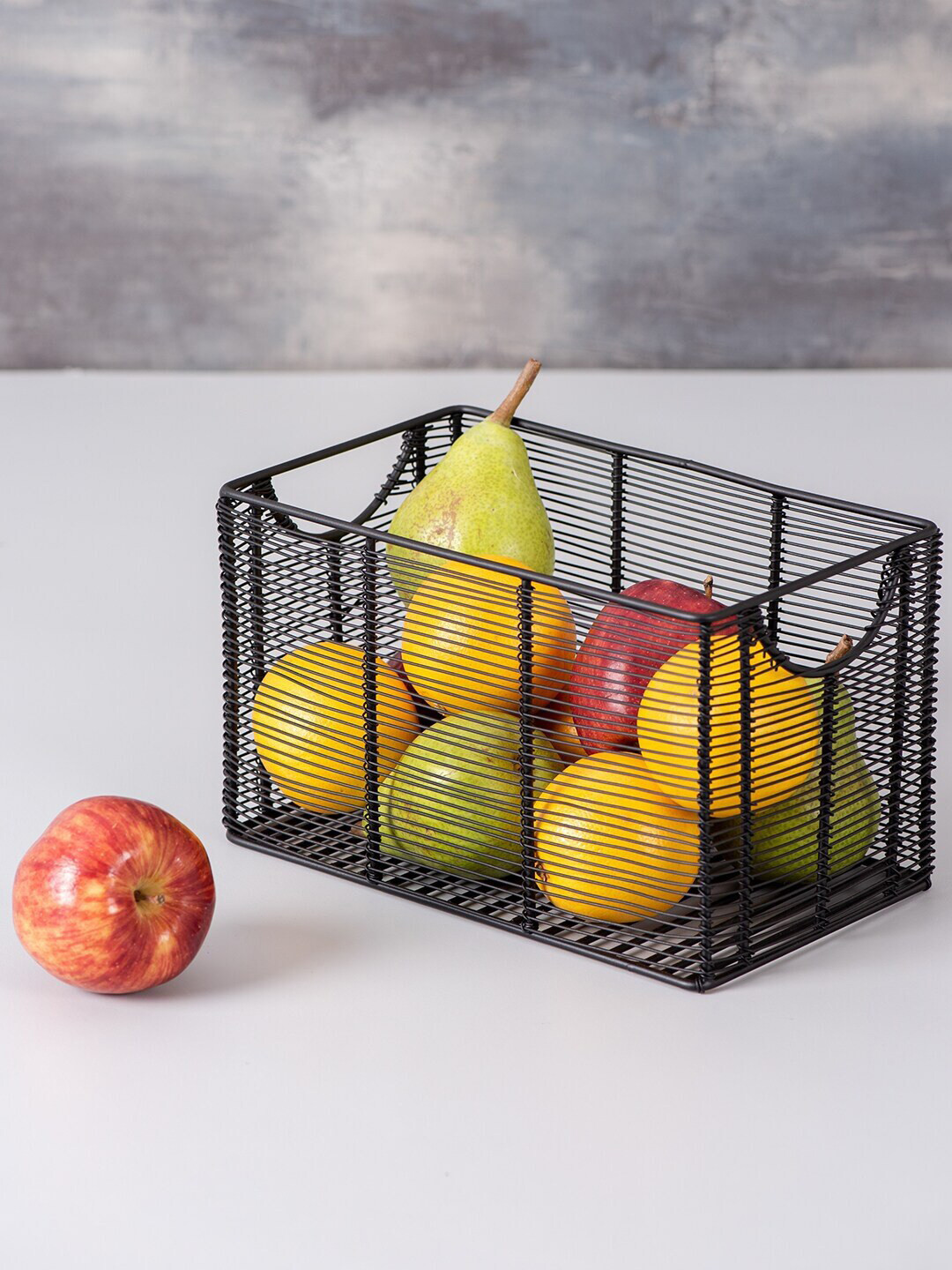 nestroots Black Textured Fruit and Vegetable Basket