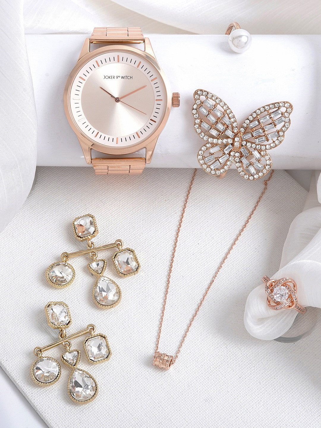 JOKER & WITCH Women Stainless Steel Watch Gift Set