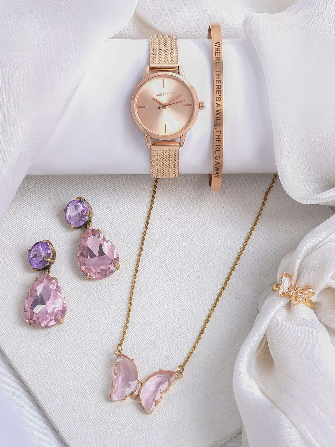 JOKER & WITCH Women Insa love Stack Watch Gift Set JWLS680