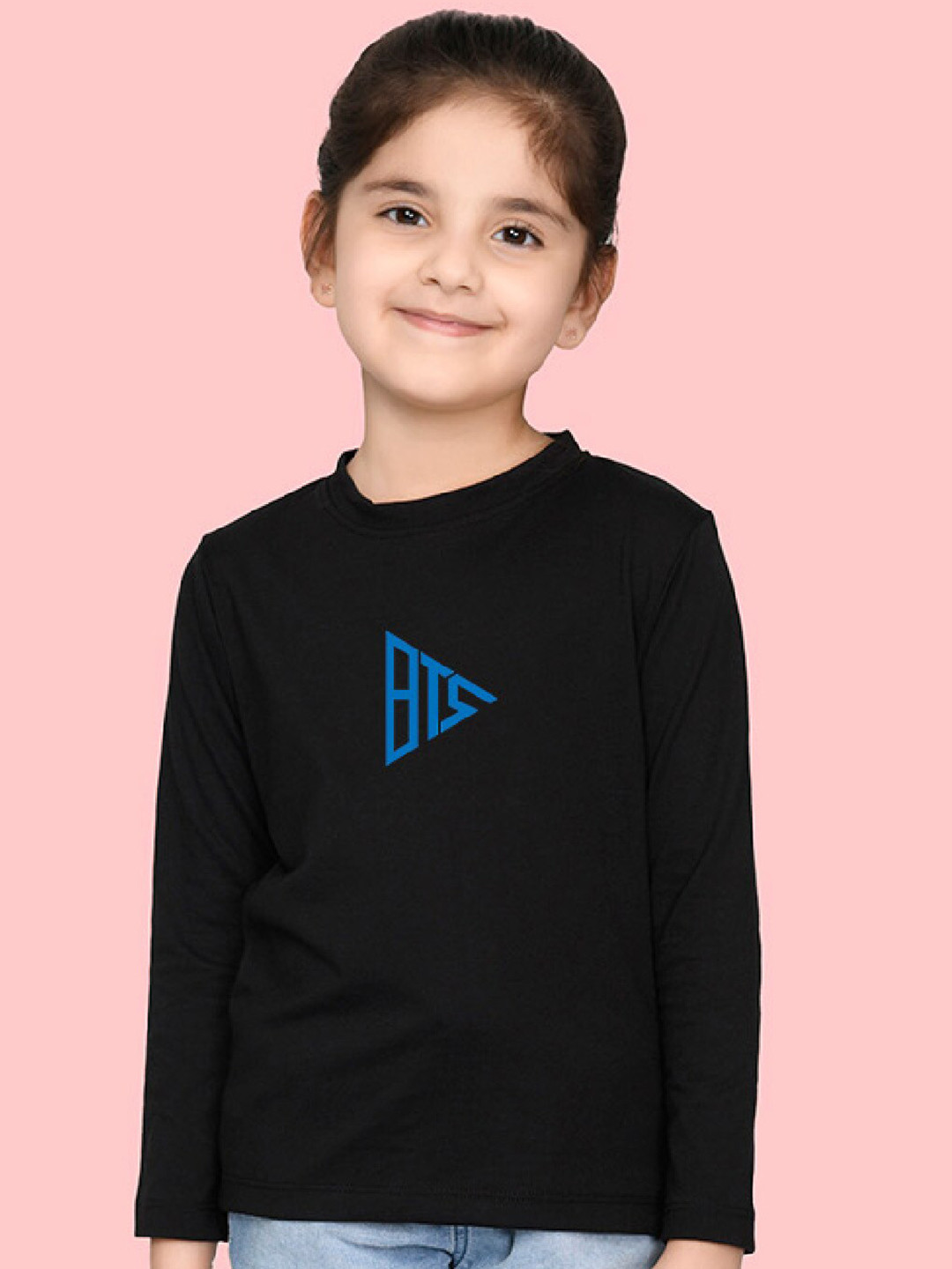 NUSYL Girls BTS Printed Full Sleeves T-shirt