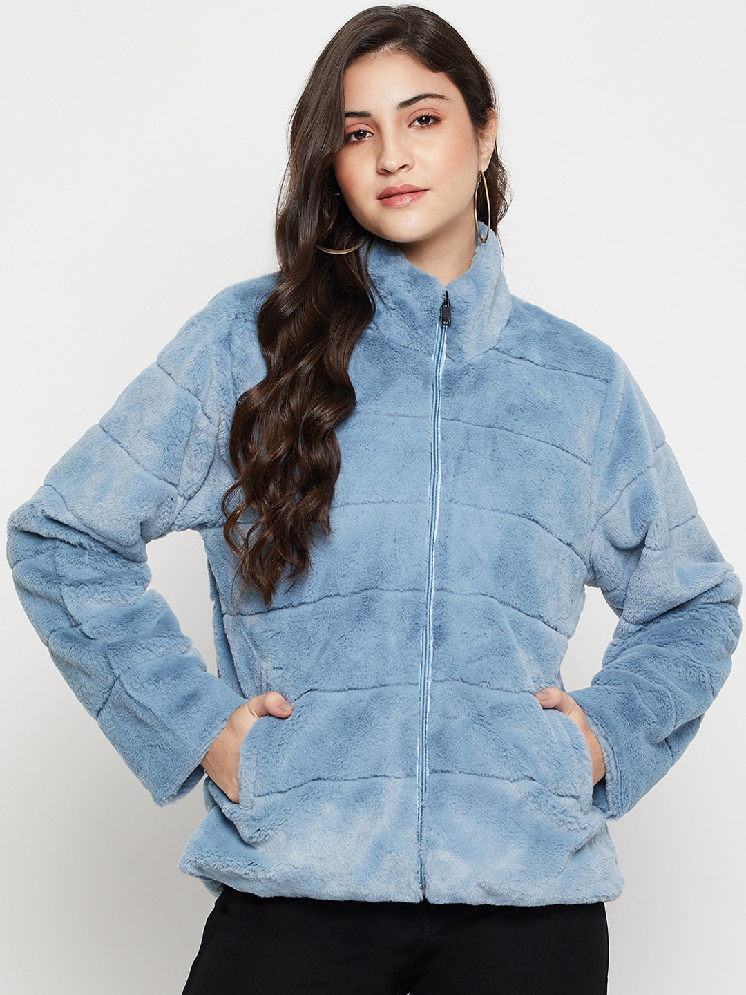 Cantabil Mock Neck Fleece Lightweight Quilted Jacket