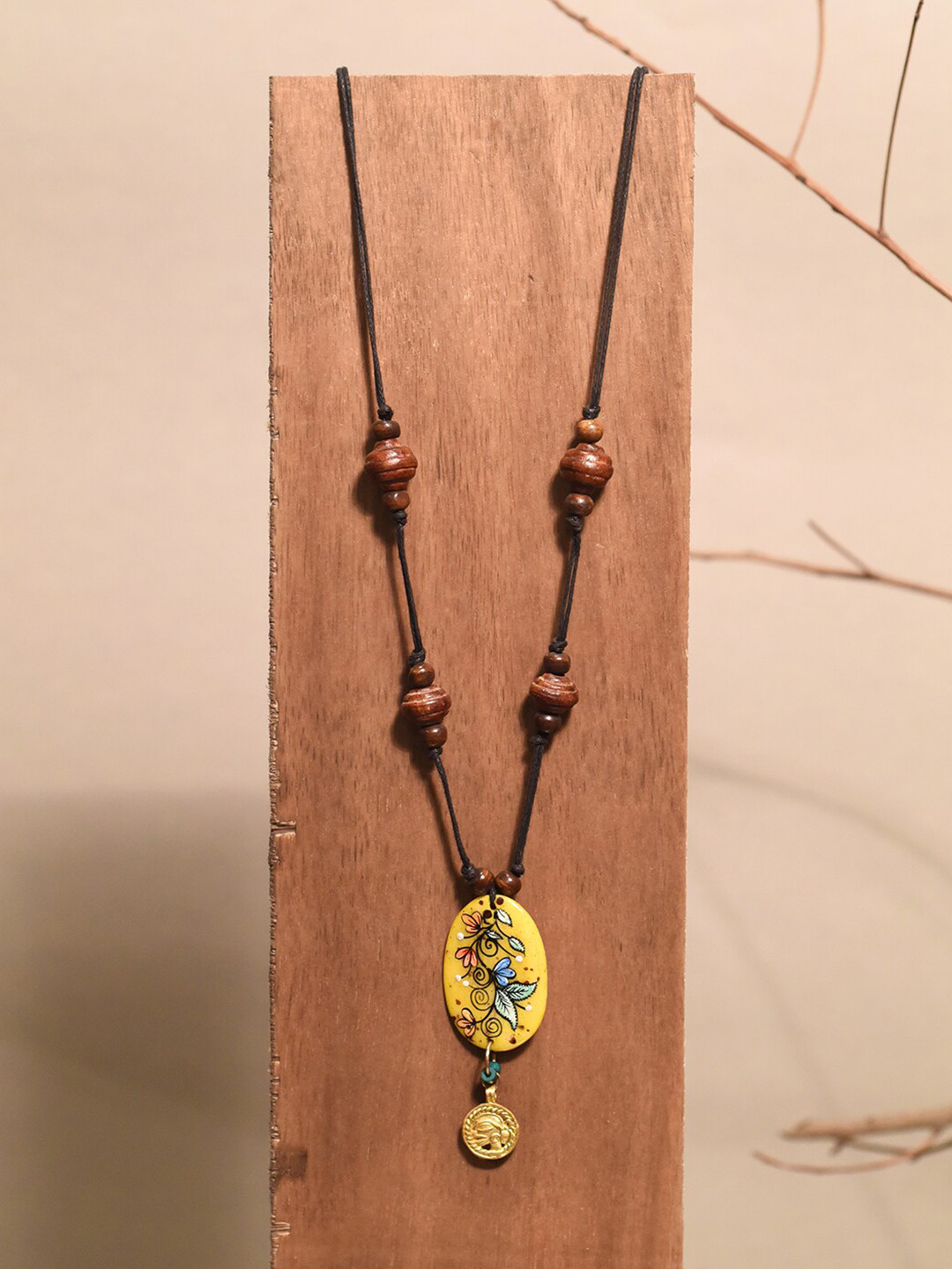 AAKRITI ART CREATIONS Unisex Ethnic Tapestry Collar Brass-Plated Necklace