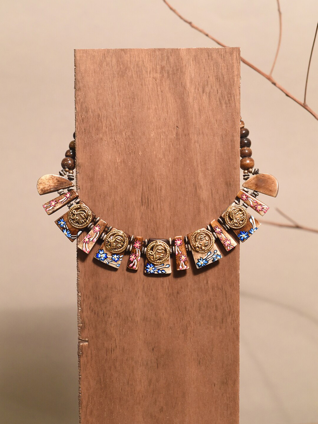 AAKRITI ART CREATIONS Unisex Terra Treasures Talisman Brass-Plated Necklace