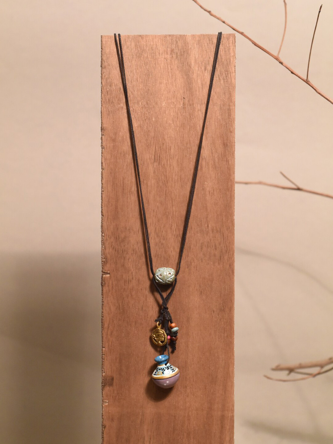 AAKRITI ART CREATIONS Unisex Mystical Mandala Pendant Brass-Plated Necklace