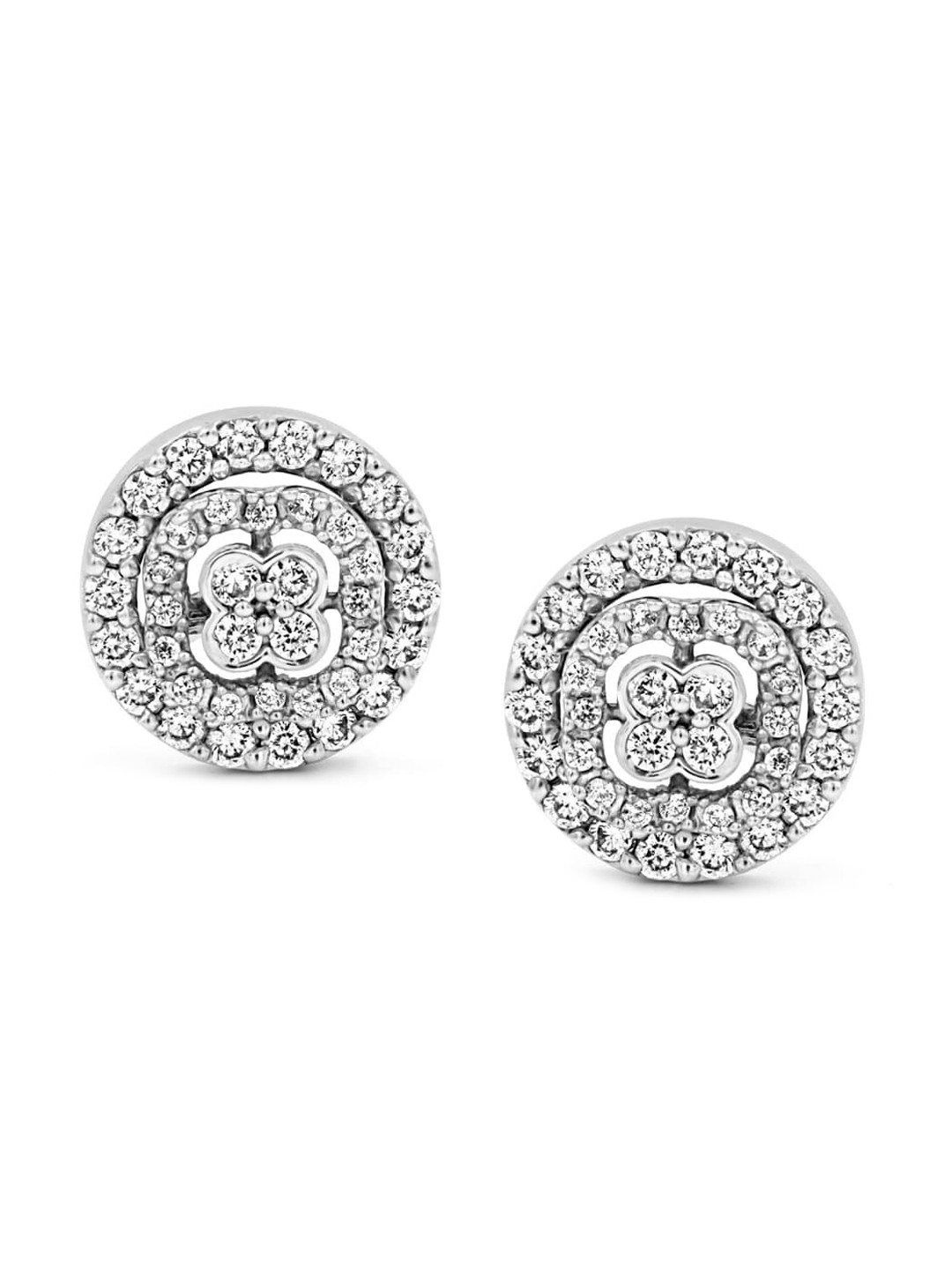 Zarkan 925 Sterling Silver Circular AD Studs Earrings