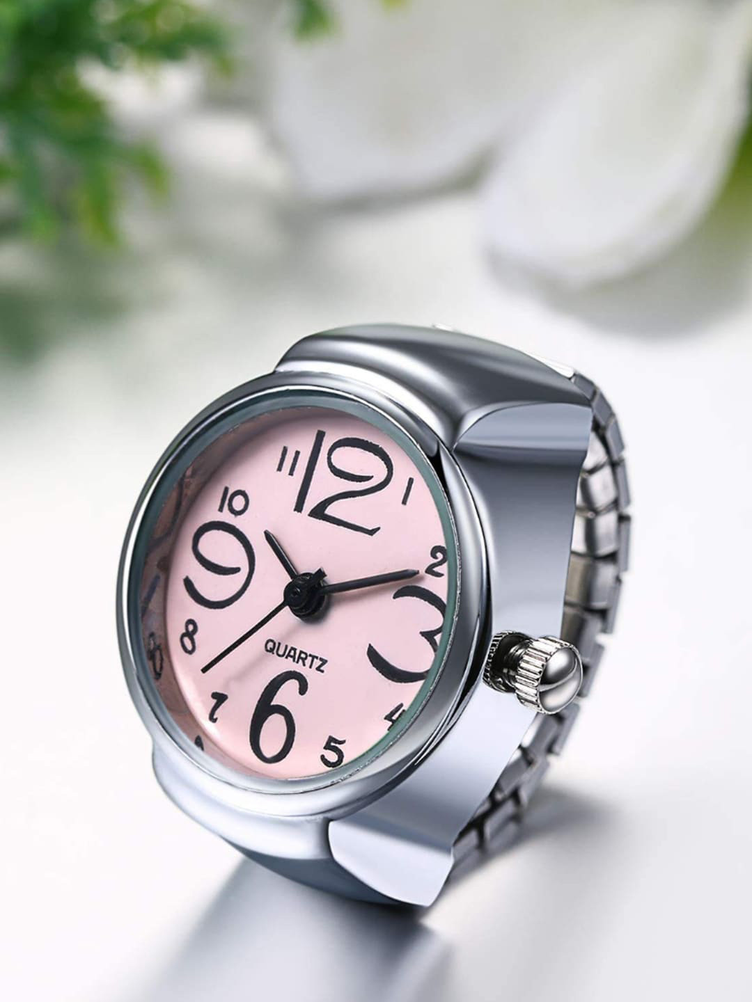 DressBerry Silver-Plated Adjustable Watch Ring