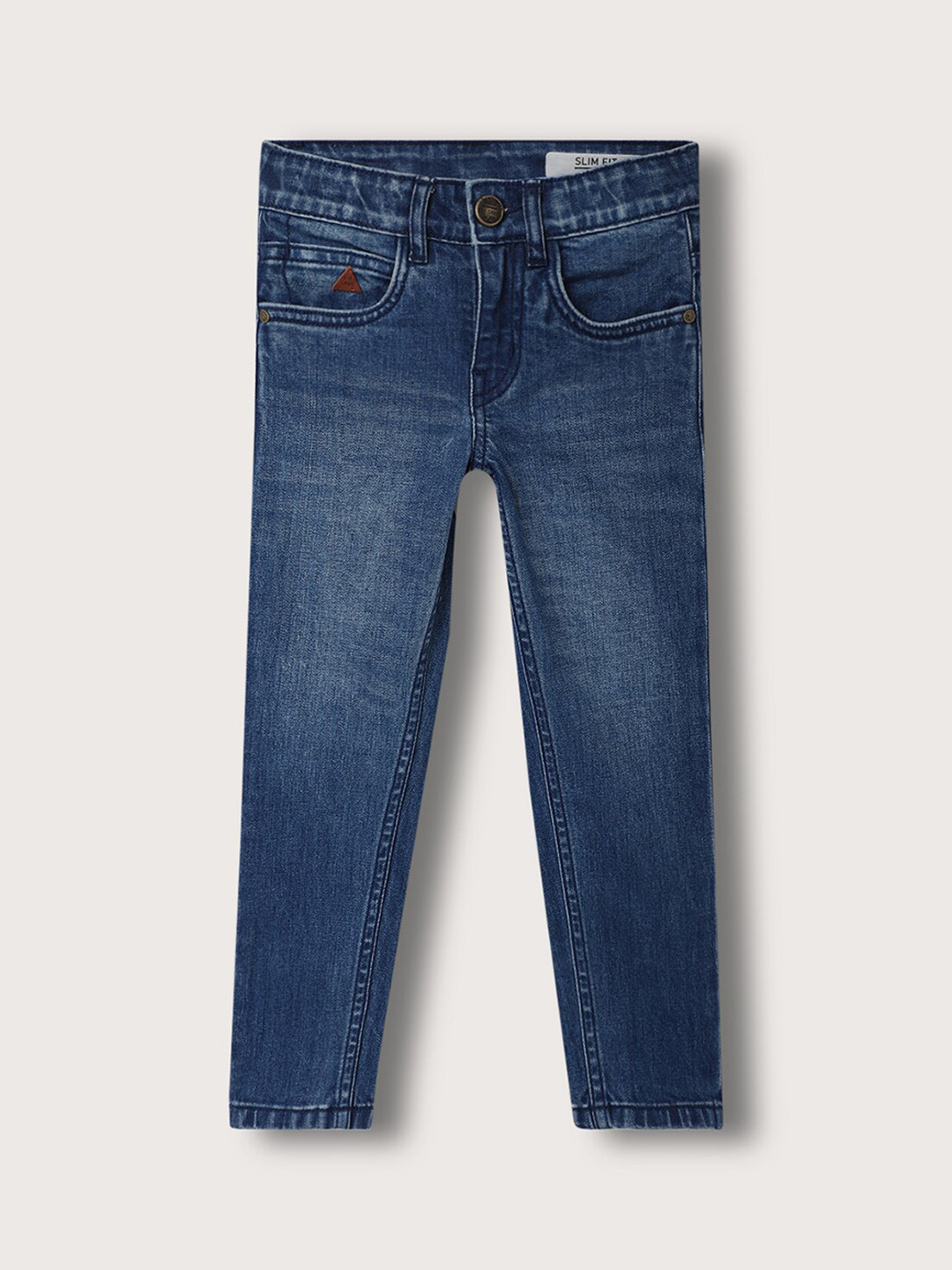 Blue Giraffe Boys Slim Fit Clean Look Light Fade Stretchable Jeans