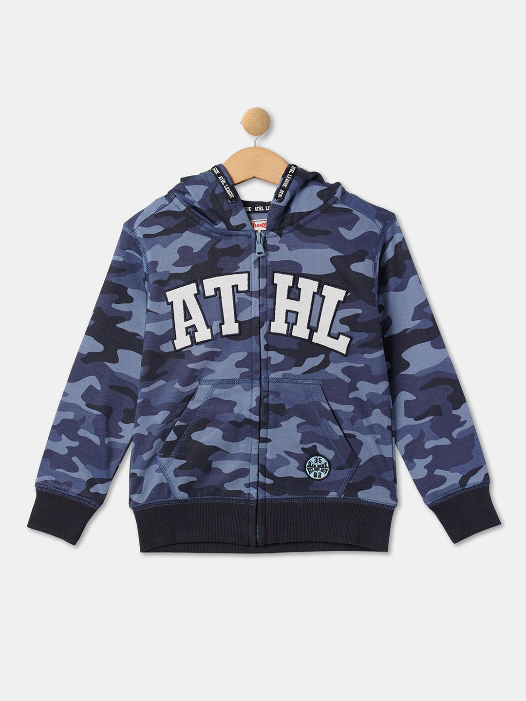 R&B Boys Camouflage Hooded Cotton Bomber Jacket