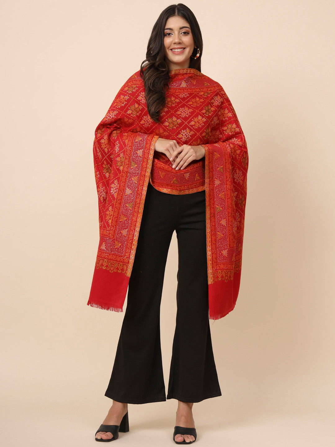 Pashmoda Floral Woven Design Shawl