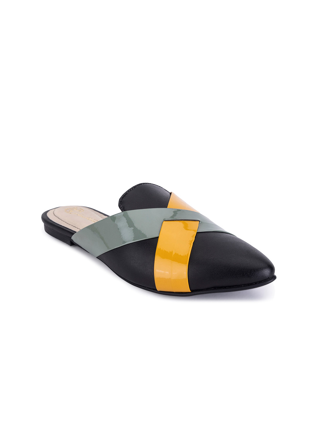 BEAVER Colourblocked Pointed Toe Mules
