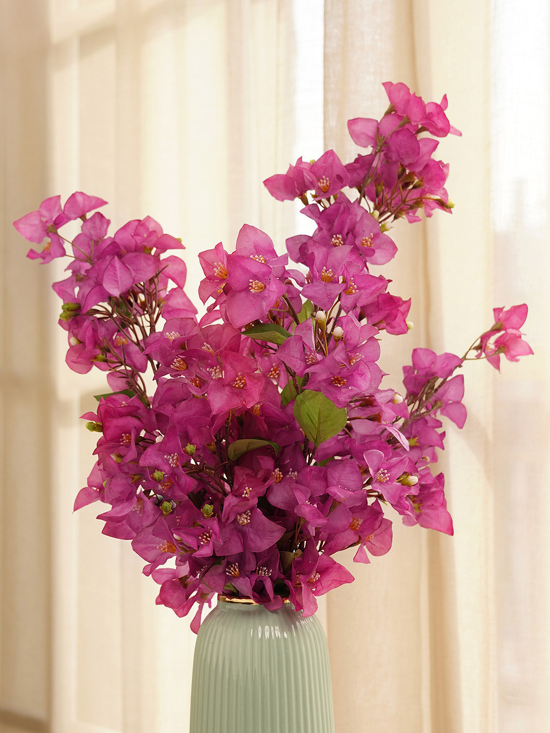 Pure Home and Living Purple Bougainvillea Faux Stem Artificial Flowers