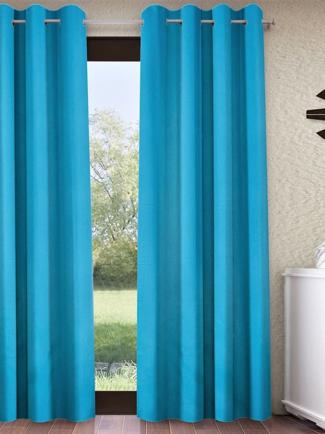 Fashion String Turquoise Blue Black Out Door Curtain