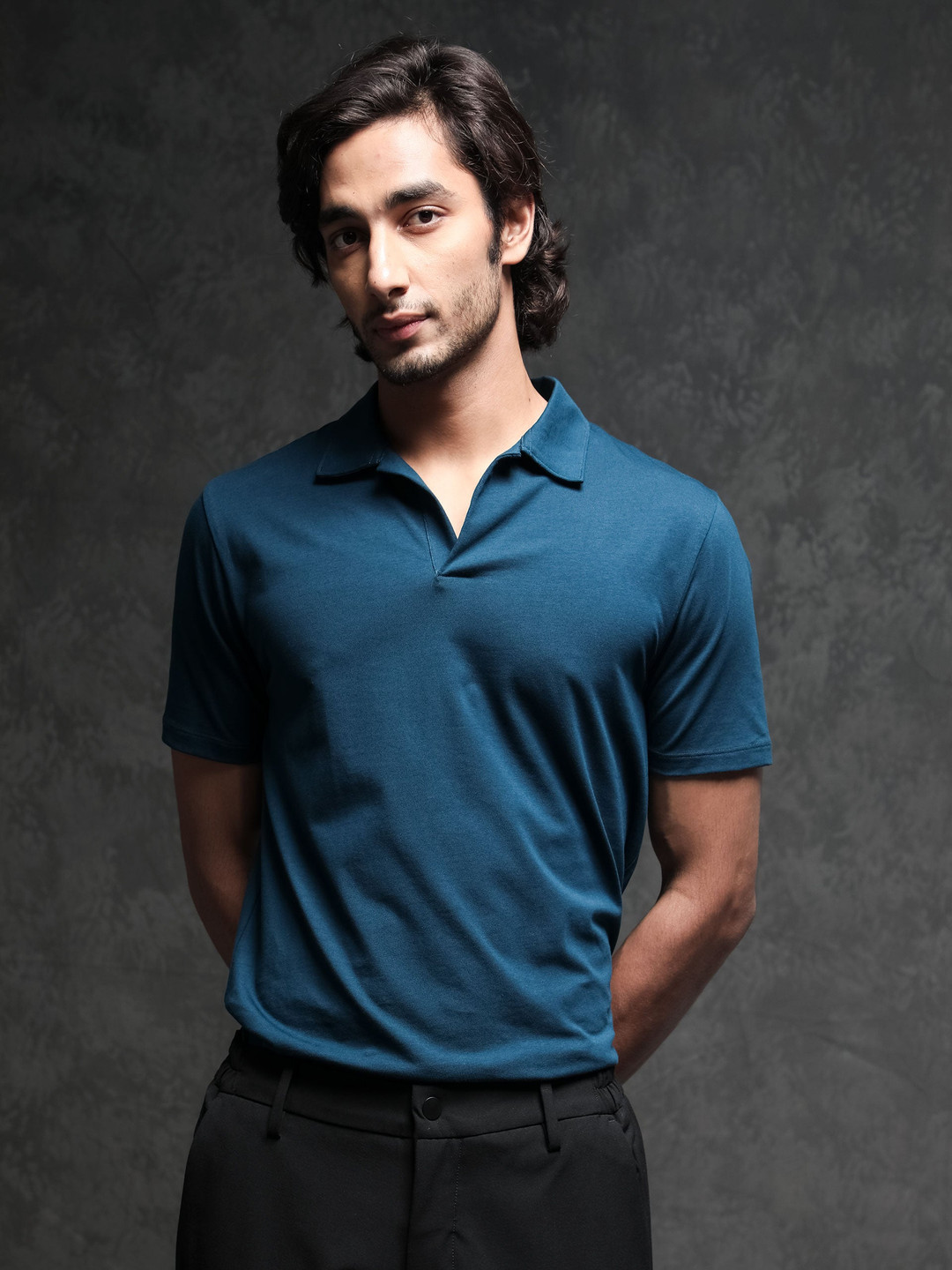 RARE RABBIT Men Krib-1 Regular Fit Polo Collar Cotton T-Shirt