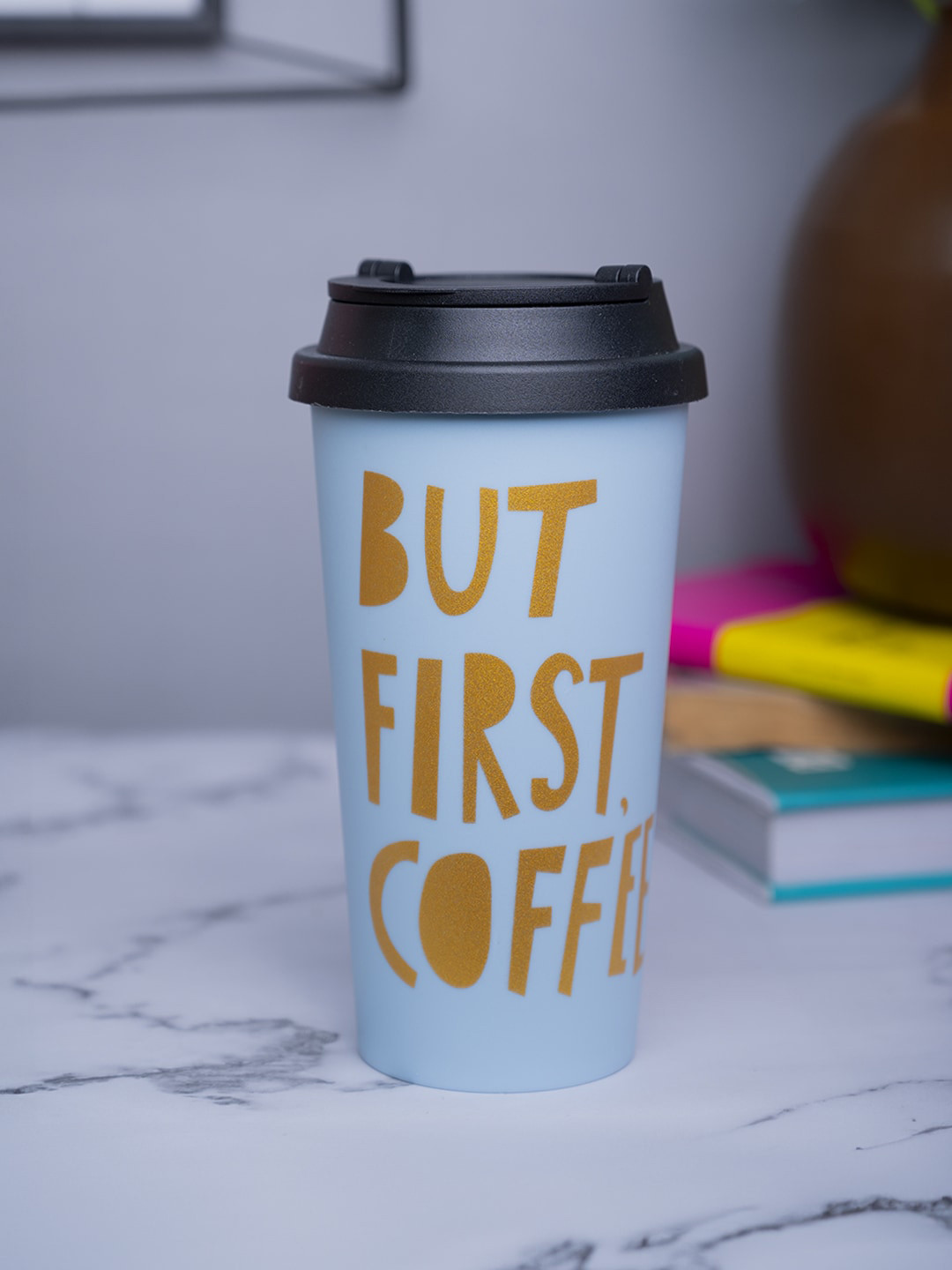 MARKET99 Blue Typography Plastic Spill Proof Sipper - 1L
