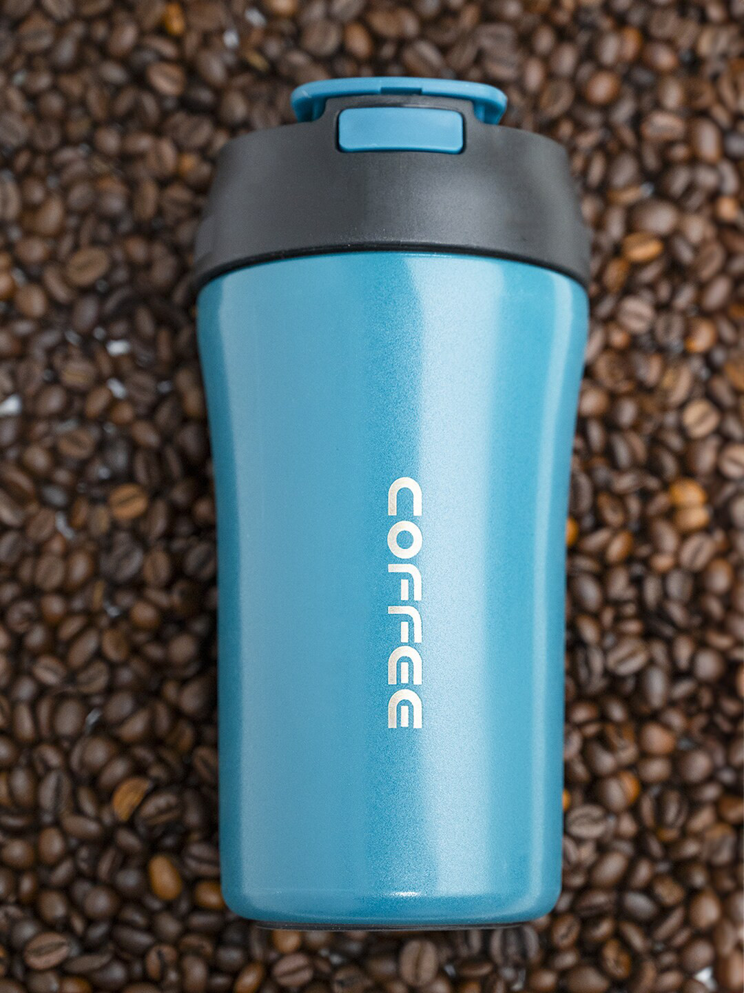 MARKET99 Blue Typography Stainless Steel Spill Proof Sipper - 450ml