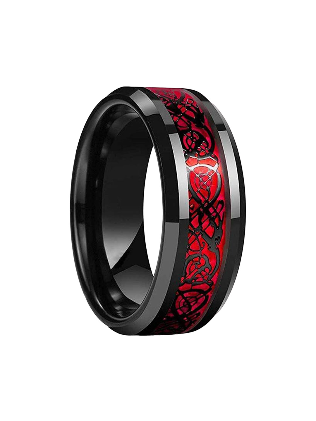KRYSTALZ Unisex Celtic Titanium Dragon Carved Finger Ring